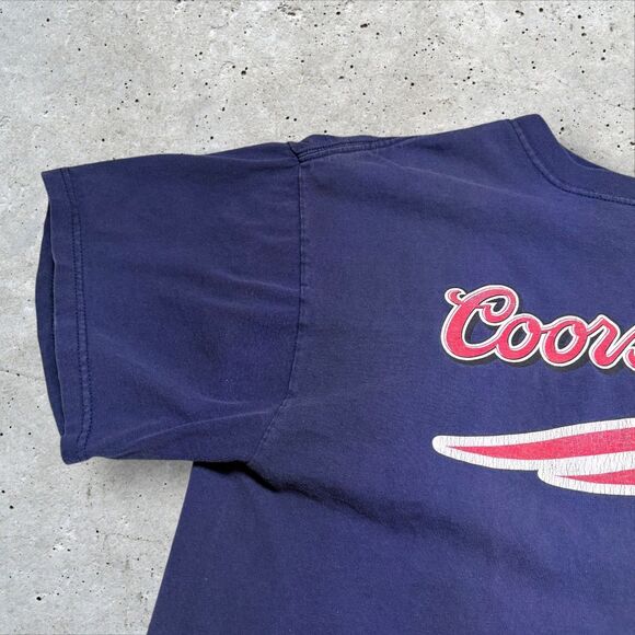 Vtg Coors Light New England Patriots NFL Promo T-Shirt Large VF Imagewear - Picture 4 of 10
